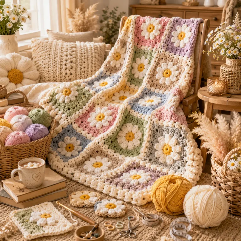 Sunny Petal Chunky Blanket