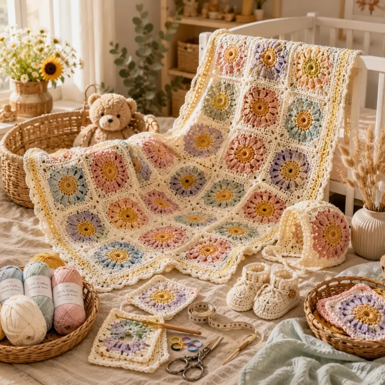 Sunburst baby blanket